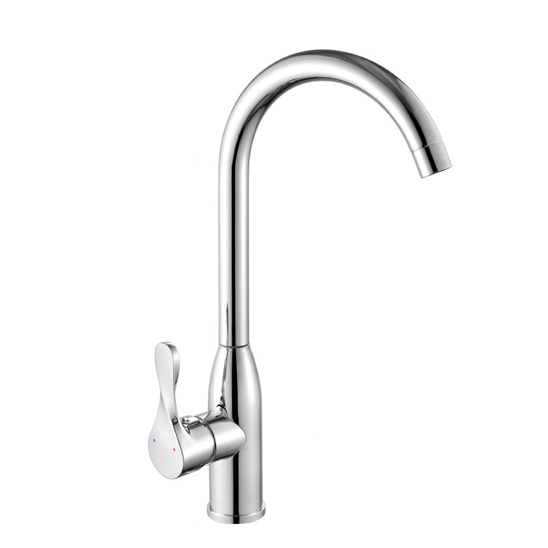 Modern Kitchen Bar Faucet 304 Stainless Steel Lever Handles High Arch Kitchen Faucet Stainless Steel Clearhalo 'Home Improvement' 'home_improvement' 'home_improvement_kitchen_faucets' 'Kitchen Faucets' 'Kitchen Remodel & Kitchen Fixtures' 'Kitchen Sinks & Faucet Components' 'kitchen_faucets' 6354442