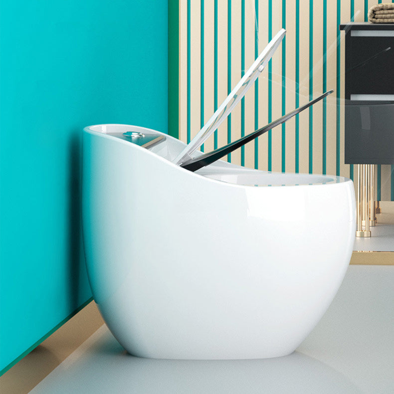 1-Piece Round Flush Toilet 0.8/1.28 GPF Ceramic Toilet Bowl for Bathroom Clearhalo 'Bathroom Remodel & Bathroom Fixtures' 'Home Improvement' 'home_improvement' 'home_improvement_toilets' 'Toilets & Bidets' 'Toilets' 6355943