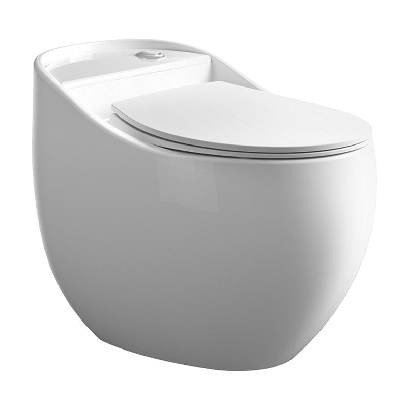 1-Piece Round Flush Toilet 0.8/1.28 GPF Ceramic Toilet Bowl for Bathroom Clearhalo 'Bathroom Remodel & Bathroom Fixtures' 'Home Improvement' 'home_improvement' 'home_improvement_toilets' 'Toilets & Bidets' 'Toilets' 6355945