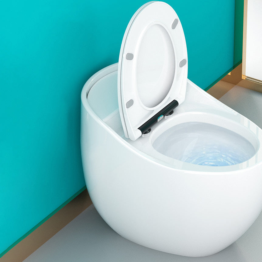 1-Piece Round Flush Toilet 0.8/1.28 GPF Ceramic Toilet Bowl for Bathroom Clearhalo 'Bathroom Remodel & Bathroom Fixtures' 'Home Improvement' 'home_improvement' 'home_improvement_toilets' 'Toilets & Bidets' 'Toilets' 6355949