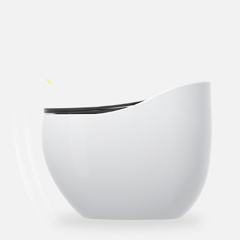 1-Piece Round Flush Toilet 0.8/1.28 GPF Ceramic Toilet Bowl for Bathroom Clearhalo 'Bathroom Remodel & Bathroom Fixtures' 'Home Improvement' 'home_improvement' 'home_improvement_toilets' 'Toilets & Bidets' 'Toilets' 6355951