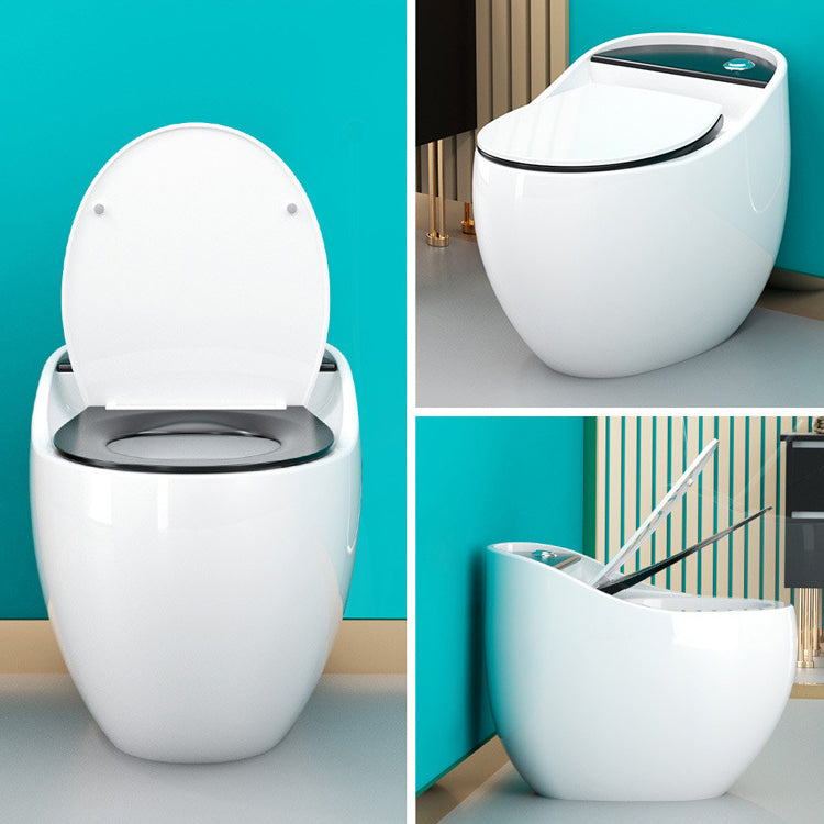 1-Piece Round Flush Toilet 0.8/1.28 GPF Ceramic Toilet Bowl for Bathroom Clearhalo 'Bathroom Remodel & Bathroom Fixtures' 'Home Improvement' 'home_improvement' 'home_improvement_toilets' 'Toilets & Bidets' 'Toilets' 6355954
