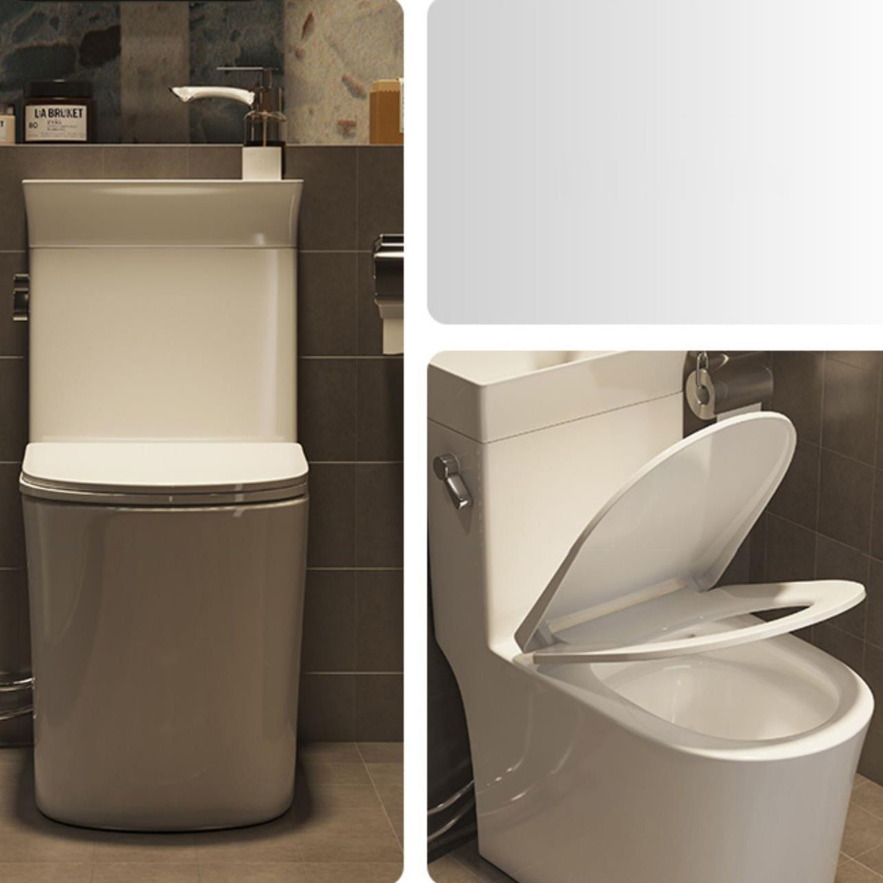 1-Piece Elongated Flush Toilet Ceramic Toilet Bowl with Wash Basin Clearhalo 'Bathroom Remodel & Bathroom Fixtures' 'Home Improvement' 'home_improvement' 'home_improvement_toilets' 'Toilets & Bidets' 'Toilets' 6355968