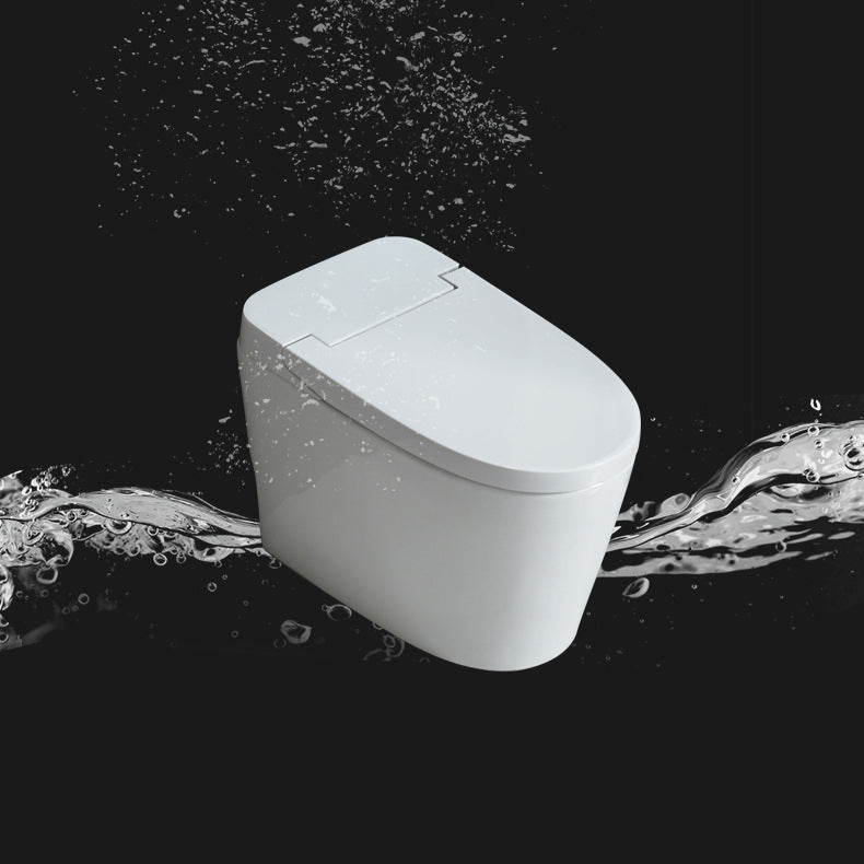 Siphon Jet Elongated Toilet Bowl Modern Flush Toilet With Seat for Bathroom Clearhalo 'Bathroom Remodel & Bathroom Fixtures' 'Home Improvement' 'home_improvement' 'home_improvement_toilets' 'Toilets & Bidets' 'Toilets' 6356033