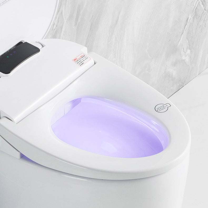 Modern Floor Mount Toilet Bowl Siphon Ceramic Toilet with Seat for Bathroom Clearhalo 'Bathroom Remodel & Bathroom Fixtures' 'Home Improvement' 'home_improvement' 'home_improvement_toilets' 'Toilets & Bidets' 'Toilets' 6356057