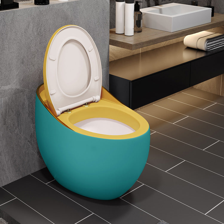 Siphon Jet Porcelain Toilet One Piece Toilet Floor Mounted Urine Toilet Clearhalo 'Bathroom Remodel & Bathroom Fixtures' 'Home Improvement' 'home_improvement' 'home_improvement_toilets' 'Toilets & Bidets' 'Toilets' 6356132