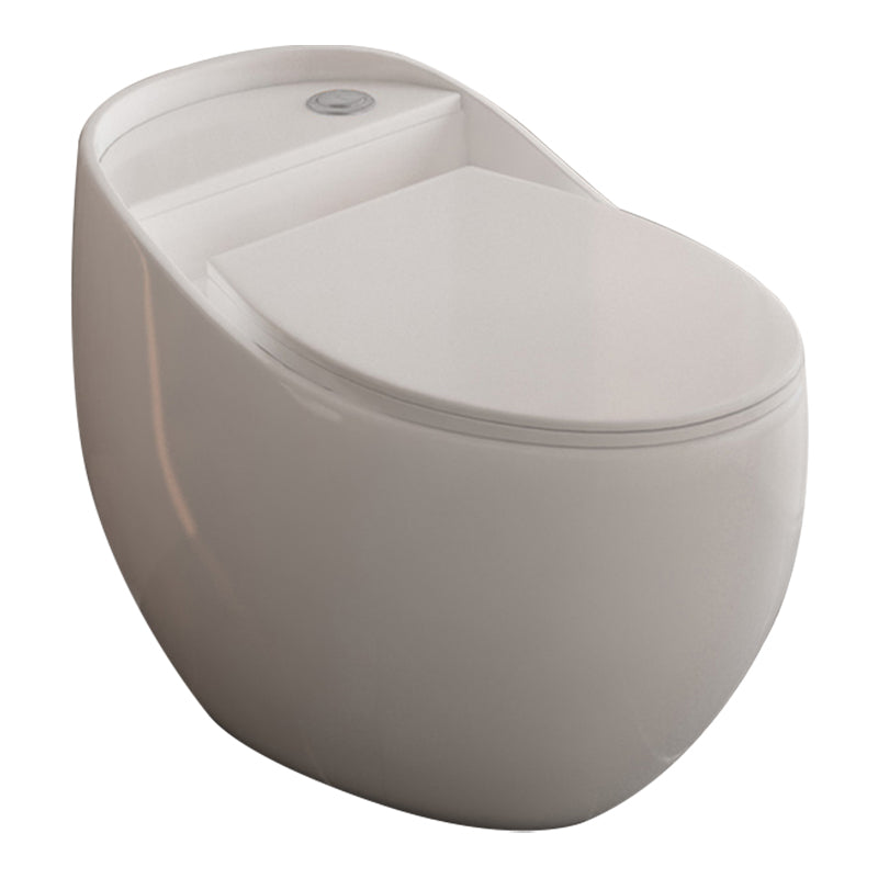 Siphon Jet Porcelain Toilet One Piece Toilet Floor Mounted Toilet Bowl Beige Toilet Only Clearhalo 'Bathroom Remodel & Bathroom Fixtures' 'Home Improvement' 'home_improvement' 'home_improvement_toilets' 'Toilets & Bidets' 'Toilets' 6356138