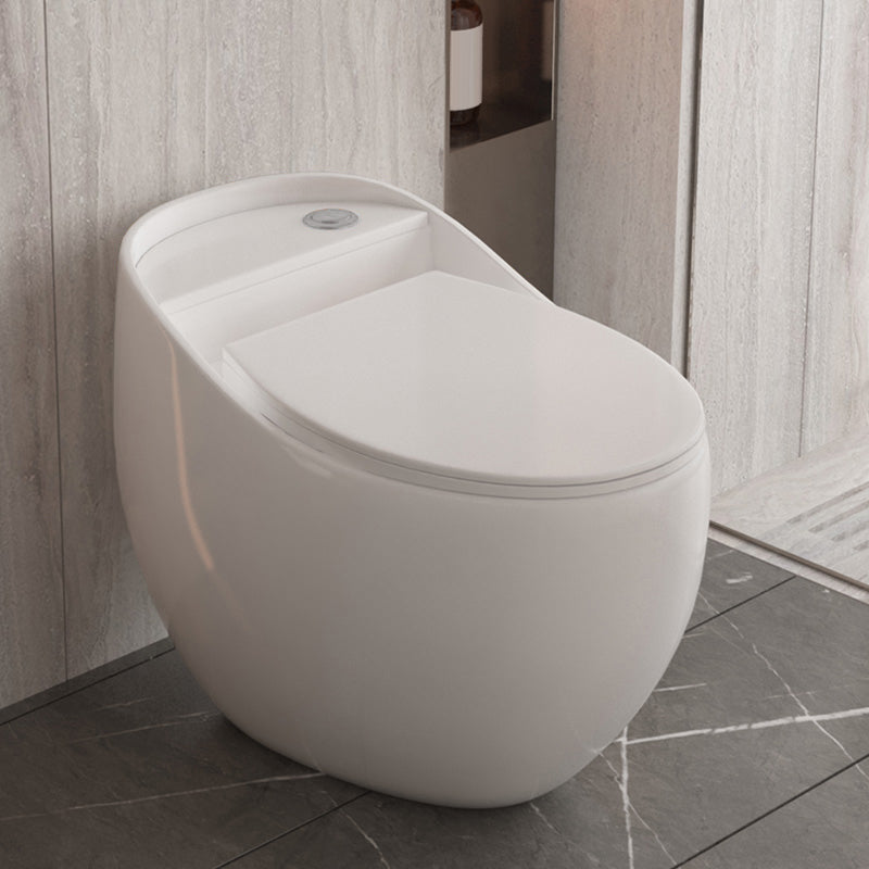 Siphon Jet Porcelain Toilet One Piece Toilet Floor Mounted Toilet Bowl Beige Toilet Only 12" Clearhalo 'Bathroom Remodel & Bathroom Fixtures' 'Home Improvement' 'home_improvement' 'home_improvement_toilets' 'Toilets & Bidets' 'Toilets' 6356140