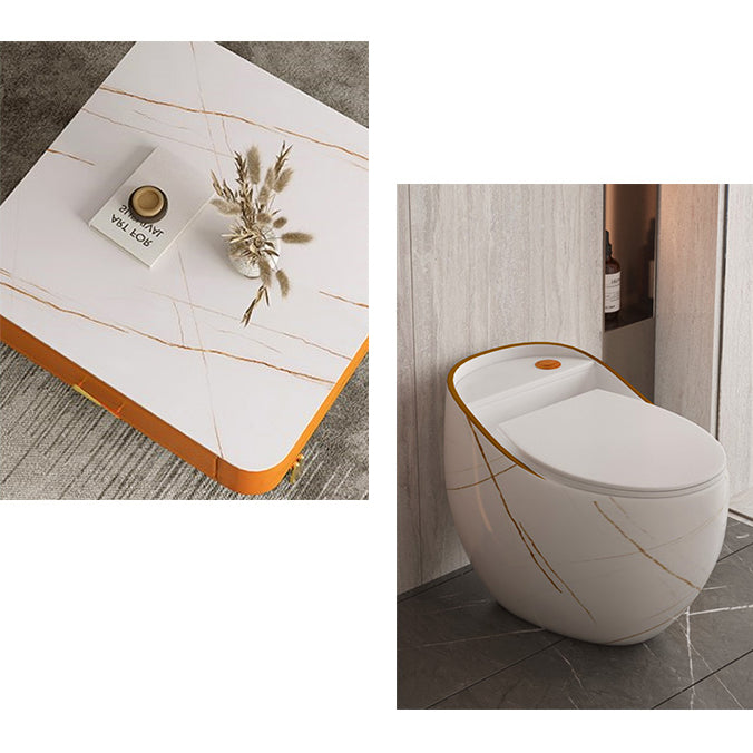 Siphon Jet Porcelain Toilet One Piece Toilet Floor Mounted Toilet Bowl Clearhalo 'Bathroom Remodel & Bathroom Fixtures' 'Home Improvement' 'home_improvement' 'home_improvement_toilets' 'Toilets & Bidets' 'Toilets' 6356148