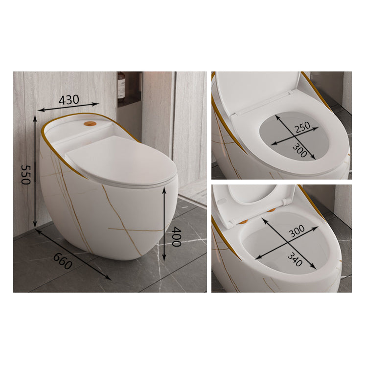Siphon Jet Porcelain Toilet One Piece Toilet Floor Mounted Toilet Bowl Clearhalo 'Bathroom Remodel & Bathroom Fixtures' 'Home Improvement' 'home_improvement' 'home_improvement_toilets' 'Toilets & Bidets' 'Toilets' 6356155