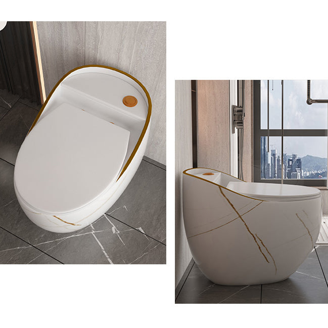 Siphon Jet Porcelain Toilet One Piece Toilet Floor Mounted Toilet Bowl Clearhalo 'Bathroom Remodel & Bathroom Fixtures' 'Home Improvement' 'home_improvement' 'home_improvement_toilets' 'Toilets & Bidets' 'Toilets' 6356157