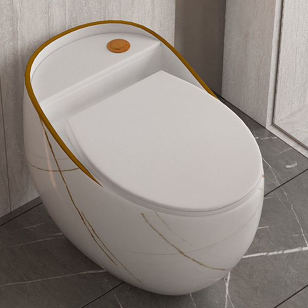 Siphon Jet Porcelain Toilet One Piece Toilet Floor Mounted Toilet Bowl Clearhalo 'Bathroom Remodel & Bathroom Fixtures' 'Home Improvement' 'home_improvement' 'home_improvement_toilets' 'Toilets & Bidets' 'Toilets' 6356159