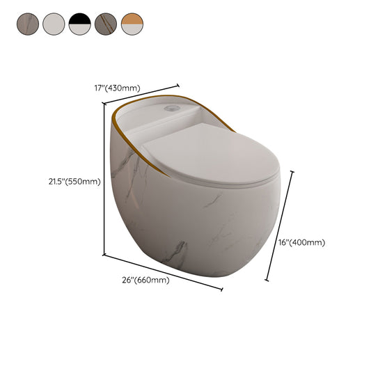 Siphon Jet Porcelain Toilet One Piece Toilet Floor Mounted Toilet Bowl Clearhalo 'Bathroom Remodel & Bathroom Fixtures' 'Home Improvement' 'home_improvement' 'home_improvement_toilets' 'Toilets & Bidets' 'Toilets' 6356161
