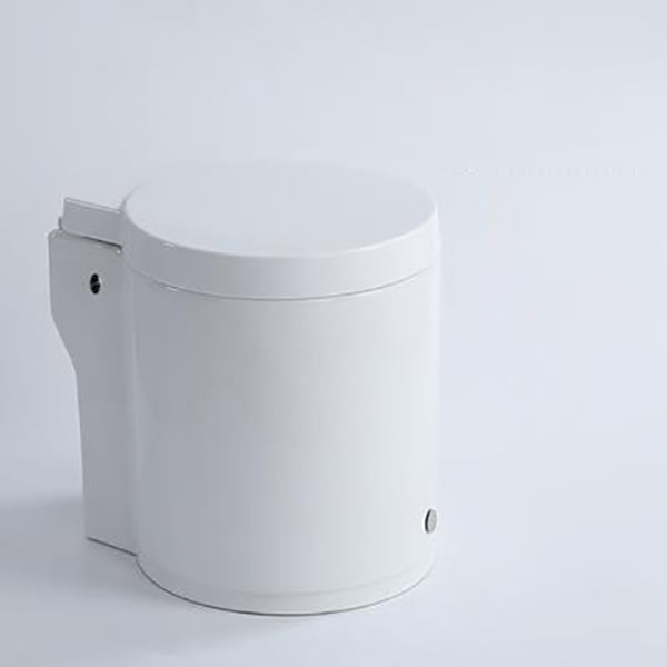 Floor Mounted Toilet One-Piece Toilet ABS Contemporary Flush Toilet 19"L x 15"W x 18"H White Manual Flush Clearhalo 'Bathroom Remodel & Bathroom Fixtures' 'Home Improvement' 'home_improvement' 'home_improvement_toilets' 'Toilets & Bidets' 'Toilets' 6356190