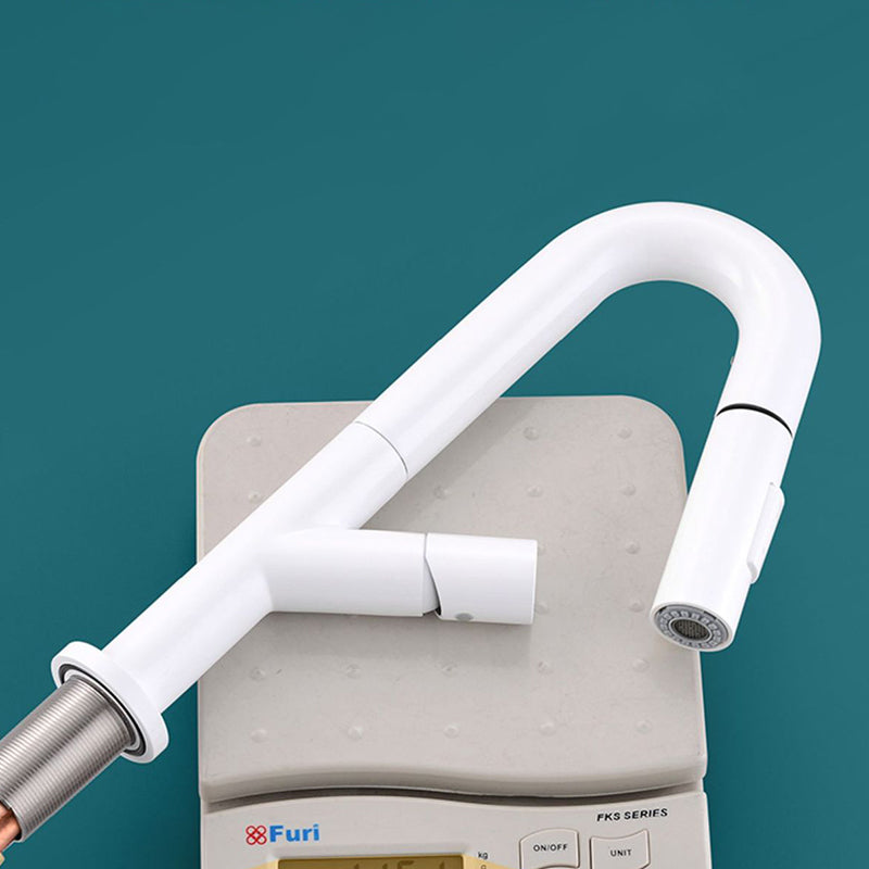 High-Arc Modern Style Bathroom Faucet Single Handle Pull-out Faucet Clearhalo 'Home Improvement' 'home_improvement' 'home_improvement_kitchen_faucets' 'Kitchen Faucets' 'Kitchen Remodel & Kitchen Fixtures' 'Kitchen Sinks & Faucet Components' 'kitchen_faucets' 6365627