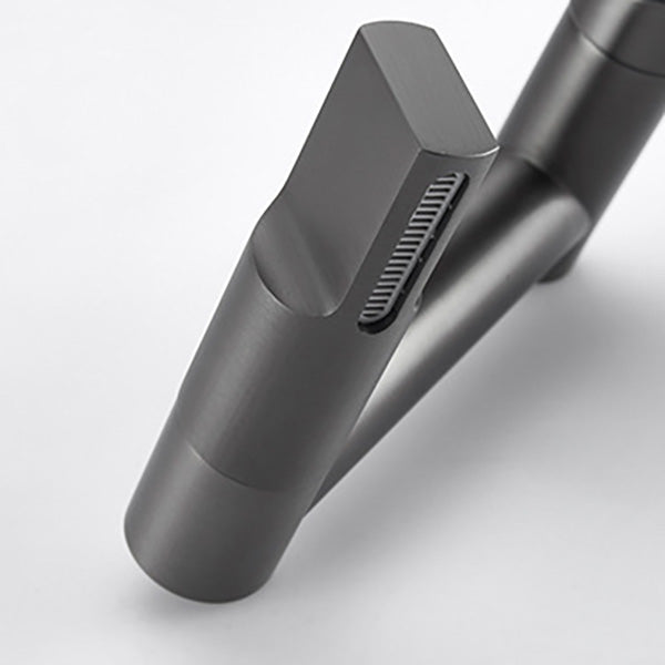 Contemporary Pull down Single Rotary Switch Kitchen Faucet Low Profile Faucet Clearhalo 'Home Improvement' 'home_improvement' 'home_improvement_kitchen_faucets' 'Kitchen Faucets' 'Kitchen Remodel & Kitchen Fixtures' 'Kitchen Sinks & Faucet Components' 'kitchen_faucets' 6365647