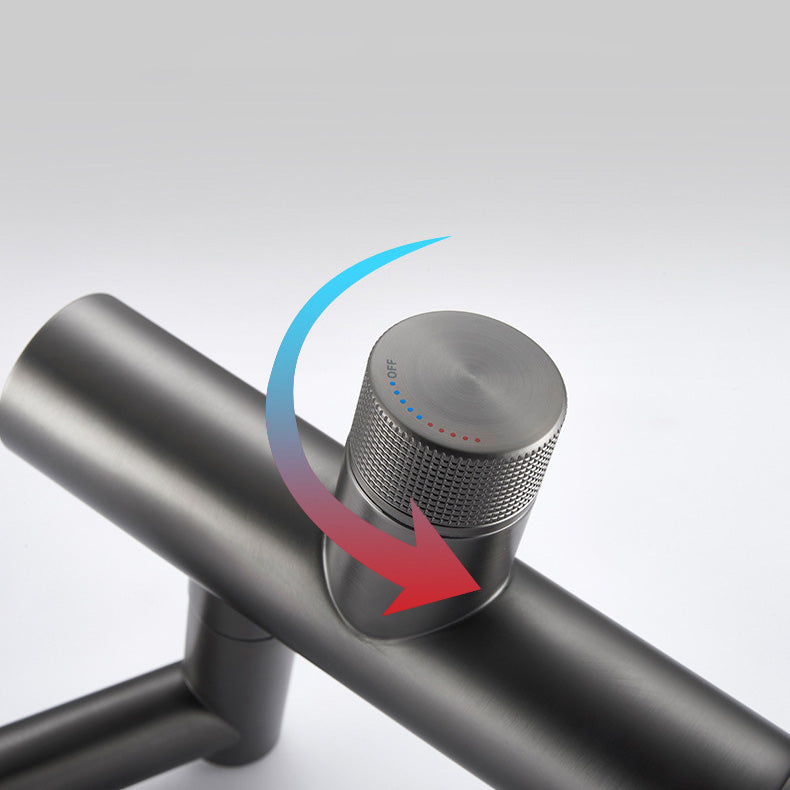 Contemporary Pull down Single Rotary Switch Kitchen Faucet Low Profile Faucet Clearhalo 'Home Improvement' 'home_improvement' 'home_improvement_kitchen_faucets' 'Kitchen Faucets' 'Kitchen Remodel & Kitchen Fixtures' 'Kitchen Sinks & Faucet Components' 'kitchen_faucets' 6365648