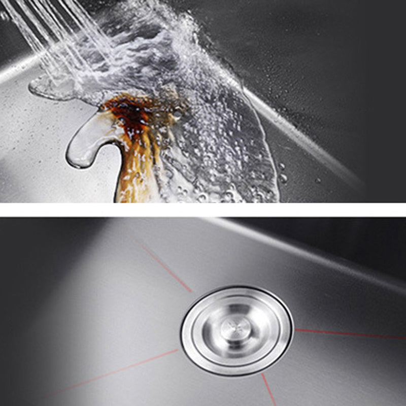 Modern Kitchen Bar Sink Stainless Steel with Basket Strainer and Faucet Kitchen Sink Clearhalo 'Home Improvement' 'home_improvement' 'home_improvement_kitchen_sinks' 'Kitchen Remodel & Kitchen Fixtures' 'Kitchen Sinks & Faucet Components' 'Kitchen Sinks' 'kitchen_sinks' 6365723