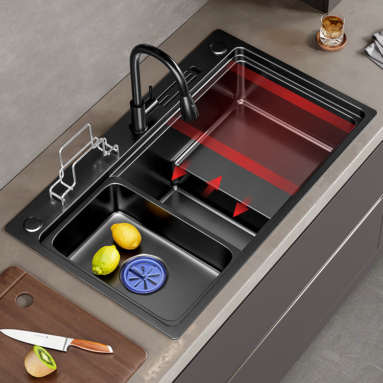 Classic Kitchen Sink Stainless Steel Corrosion Resistant Kitchen Sink with Faucet Clearhalo 'Home Improvement' 'home_improvement' 'home_improvement_kitchen_sinks' 'Kitchen Remodel & Kitchen Fixtures' 'Kitchen Sinks & Faucet Components' 'Kitchen Sinks' 'kitchen_sinks' 6365740