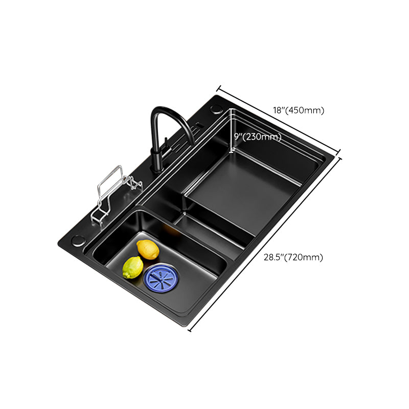 Classic Kitchen Sink Stainless Steel Corrosion Resistant Kitchen Sink with Faucet Clearhalo 'Home Improvement' 'home_improvement' 'home_improvement_kitchen_sinks' 'Kitchen Remodel & Kitchen Fixtures' 'Kitchen Sinks & Faucet Components' 'Kitchen Sinks' 'kitchen_sinks' 6365756