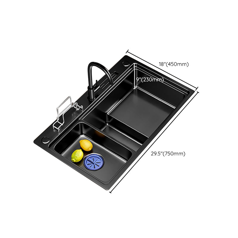 Classic Kitchen Sink Stainless Steel Corrosion Resistant Kitchen Sink with Faucet Clearhalo 'Home Improvement' 'home_improvement' 'home_improvement_kitchen_sinks' 'Kitchen Remodel & Kitchen Fixtures' 'Kitchen Sinks & Faucet Components' 'Kitchen Sinks' 'kitchen_sinks' 6365759