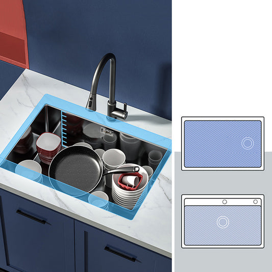 Modern Prep Station Sink Stainless Steel with Drain Assembly Undermount Kitchen Sink Only Clearhalo 'Home Improvement' 'home_improvement' 'home_improvement_kitchen_sinks' 'Kitchen Remodel & Kitchen Fixtures' 'Kitchen Sinks & Faucet Components' 'Kitchen Sinks' 'kitchen_sinks' 6365774