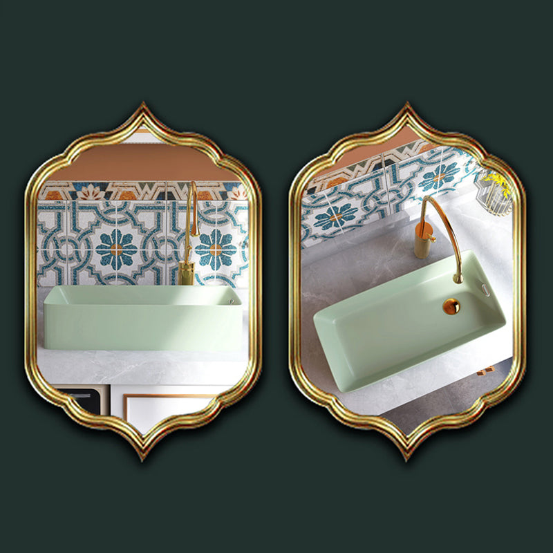 Contemporary Bathroom Sink with Single Faucet Hole Porcelain Rectangular Vessel Clearhalo 'Bathroom Remodel & Bathroom Fixtures' 'Bathroom Sinks & Faucet Components' 'Bathroom Sinks' 'bathroom_sink' 'Home Improvement' 'home_improvement' 'home_improvement_bathroom_sink' 6365885