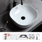 Contemporary Bathroom Sink Single Faucet Hole Solid Color Rectangular Vessel Sink 16.5"L x 16.5"W x 5.7"H Sink with Faucet Clearhalo 'Bathroom Remodel & Bathroom Fixtures' 'Bathroom Sinks & Faucet Components' 'Bathroom Sinks' 'bathroom_sink' 'Home Improvement' 'home_improvement' 'home_improvement_bathroom_sink' 6365900