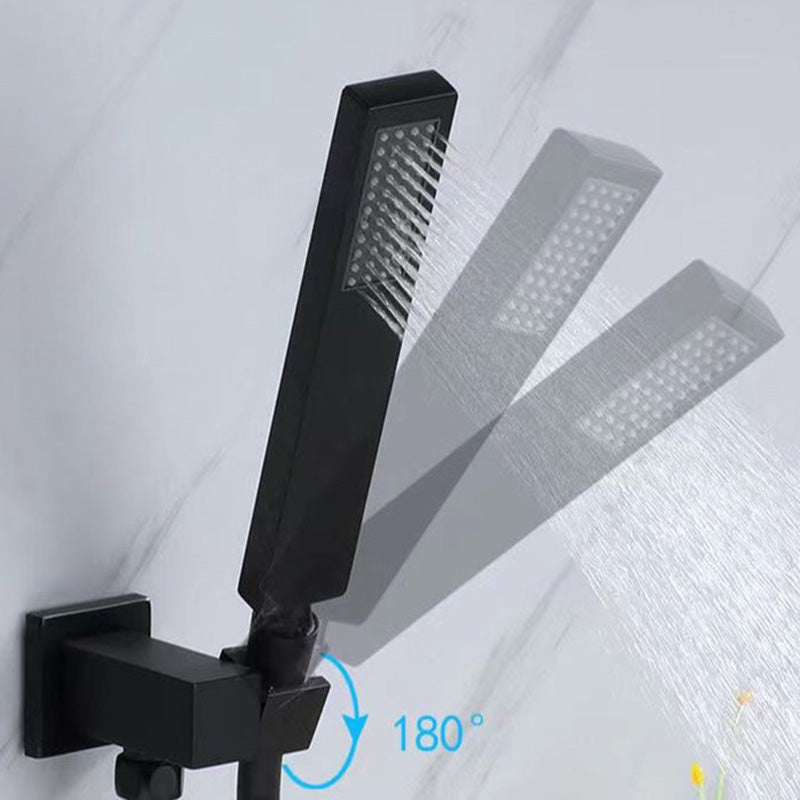 Modern Brass Faucet Swivel 1-Handle and 4-Hole Wall Mounted Tub Spout Trim Clearhalo 'Bathroom Remodel & Bathroom Fixtures' 'Bathtub Faucets' 'bathtub_faucets' 'Home Improvement' 'home_improvement' 'home_improvement_bathtub_faucets' 6366009