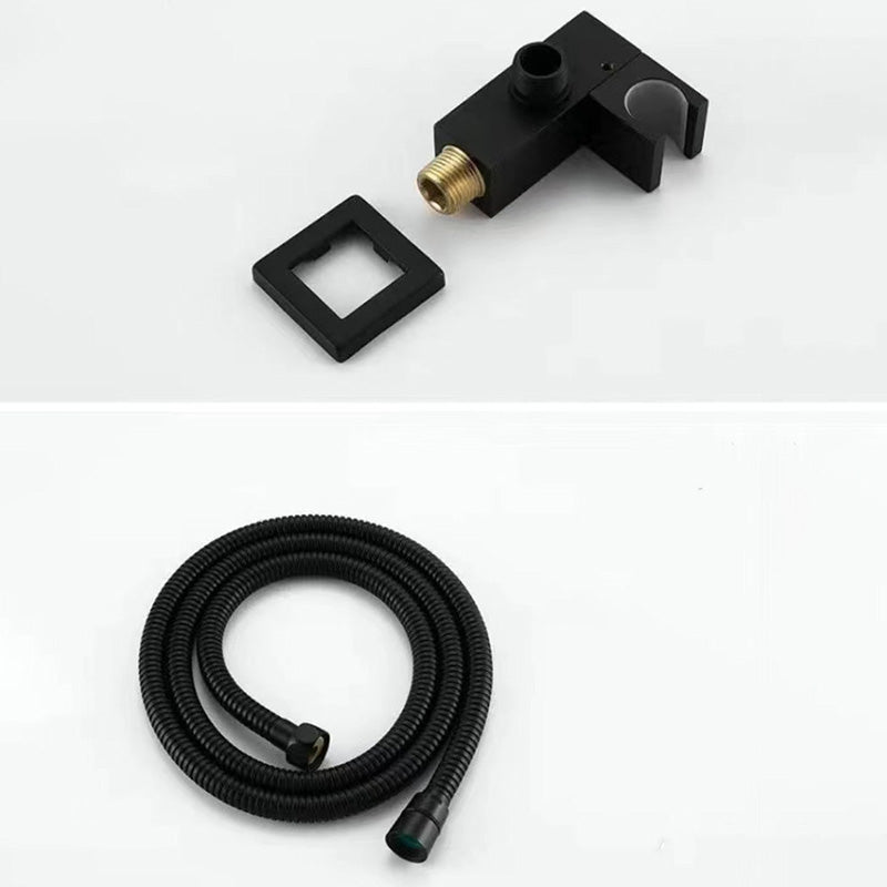 Modern Brass Faucet Swivel 1-Handle and 4-Hole Wall Mounted Tub Spout Trim Clearhalo 'Bathroom Remodel & Bathroom Fixtures' 'Bathtub Faucets' 'bathtub_faucets' 'Home Improvement' 'home_improvement' 'home_improvement_bathtub_faucets' 6366012