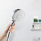 Contemporary Shower Head Round Handheld Shower Head in Bathroom Clearhalo 'Bathroom Remodel & Bathroom Fixtures' 'Home Improvement' 'home_improvement' 'home_improvement_shower_heads' 'Shower Heads' 'shower_heads' 'Showers & Bathtubs Plumbing' 'Showers & Bathtubs' 6366101