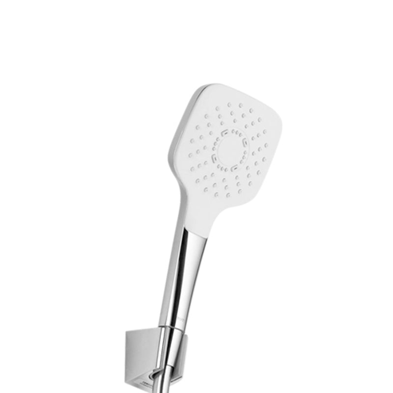 Contemporary Shower Head Round Handheld Shower Head in Bathroom White Square Clearhalo 'Bathroom Remodel & Bathroom Fixtures' 'Home Improvement' 'home_improvement' 'home_improvement_shower_heads' 'Shower Heads' 'shower_heads' 'Showers & Bathtubs Plumbing' 'Showers & Bathtubs' 6366102