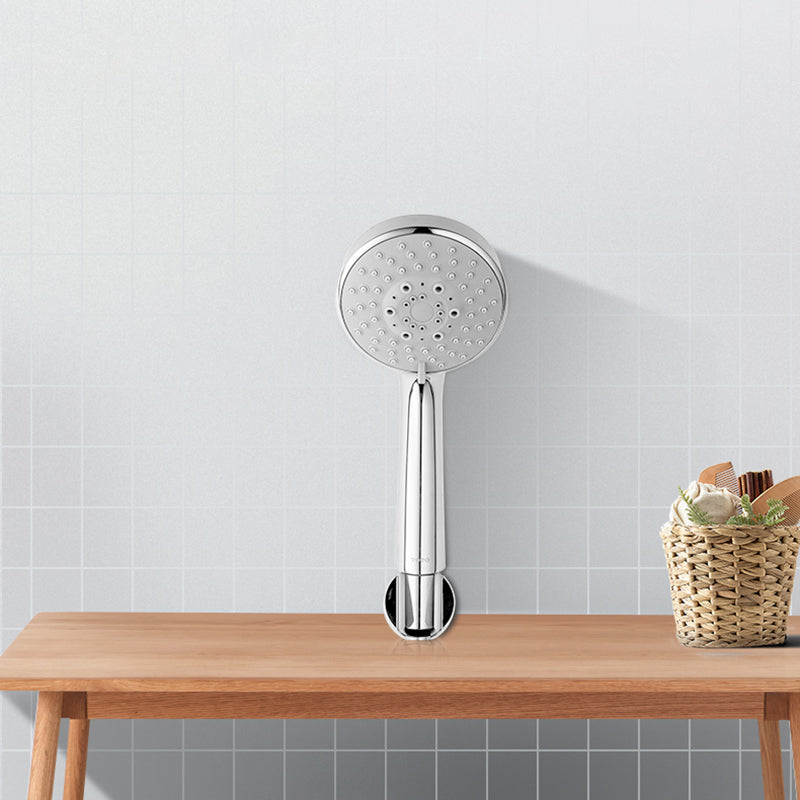 Contemporary Shower Head Round Handheld Shower Head in Bathroom Clearhalo 'Bathroom Remodel & Bathroom Fixtures' 'Home Improvement' 'home_improvement' 'home_improvement_shower_heads' 'Shower Heads' 'shower_heads' 'Showers & Bathtubs Plumbing' 'Showers & Bathtubs' 6366104