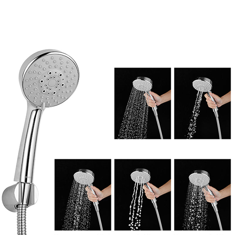 Contemporary Shower Head Round Handheld Shower Head in Bathroom Clearhalo 'Bathroom Remodel & Bathroom Fixtures' 'Home Improvement' 'home_improvement' 'home_improvement_shower_heads' 'Shower Heads' 'shower_heads' 'Showers & Bathtubs Plumbing' 'Showers & Bathtubs' 6366110