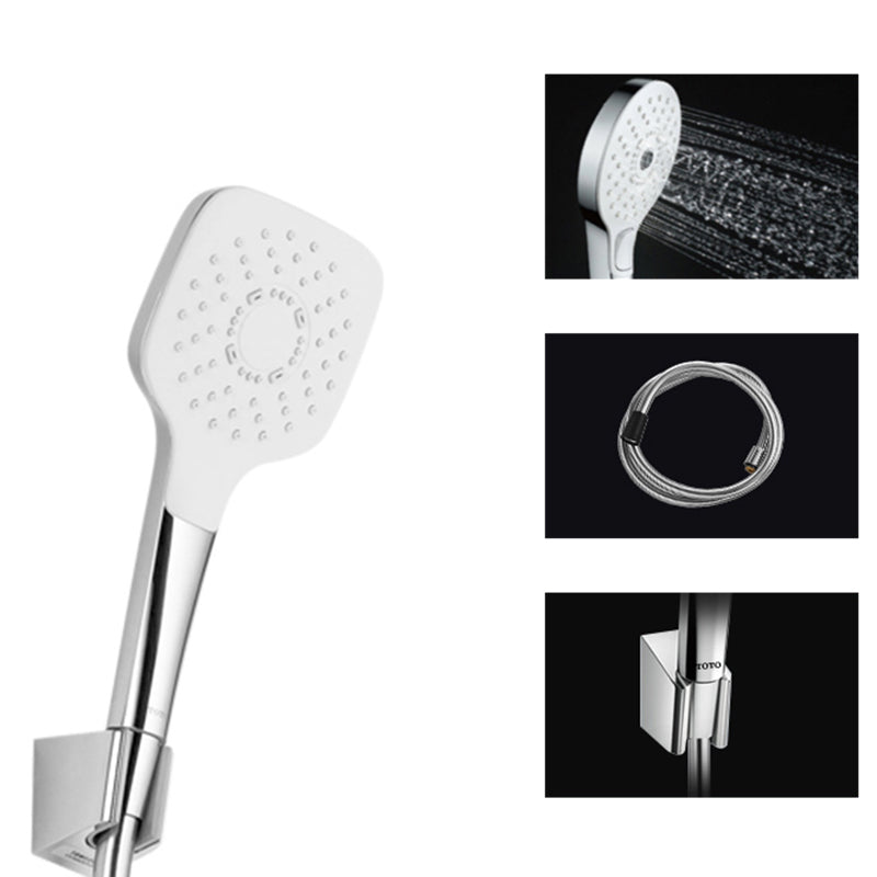 Contemporary Shower Head Round Handheld Shower Head in Bathroom Clearhalo 'Bathroom Remodel & Bathroom Fixtures' 'Home Improvement' 'home_improvement' 'home_improvement_shower_heads' 'Shower Heads' 'shower_heads' 'Showers & Bathtubs Plumbing' 'Showers & Bathtubs' 6366115