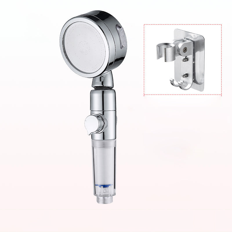 Modern Handheld Shower Head Sliver Round Standard Shower Heads Silver/Gray Shower Head with Wall Pedestal Hose not included Clearhalo 'Bathroom Remodel & Bathroom Fixtures' 'Home Improvement' 'home_improvement' 'home_improvement_shower_heads' 'Shower Heads' 'shower_heads' 'Showers & Bathtubs Plumbing' 'Showers & Bathtubs' 6366131