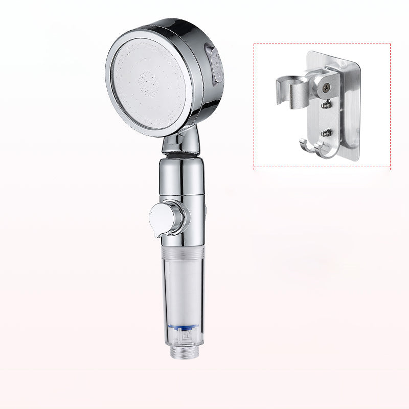 Modern Handheld Shower Head Sliver Round Standard Shower Heads Silver Gray Shower Head with Wall Pedestal Hose not included Clearhalo 'Bathroom Remodel & Bathroom Fixtures' 'Home Improvement' 'home_improvement' 'home_improvement_shower_heads' 'Shower Heads' 'shower_heads' 'Showers & Bathtubs Plumbing' 'Showers & Bathtubs' 6366131