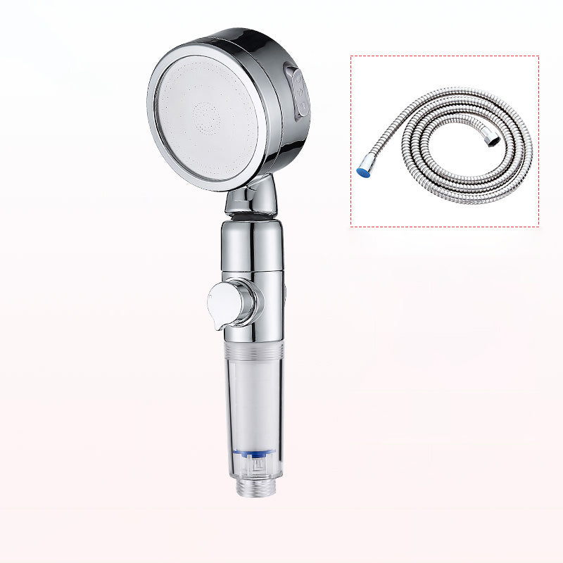 Modern Handheld Shower Head Sliver Round Standard Shower Heads Silver Gray Shower Head with Hose Clearhalo 'Bathroom Remodel & Bathroom Fixtures' 'Home Improvement' 'home_improvement' 'home_improvement_shower_heads' 'Shower Heads' 'shower_heads' 'Showers & Bathtubs Plumbing' 'Showers & Bathtubs' 6366138