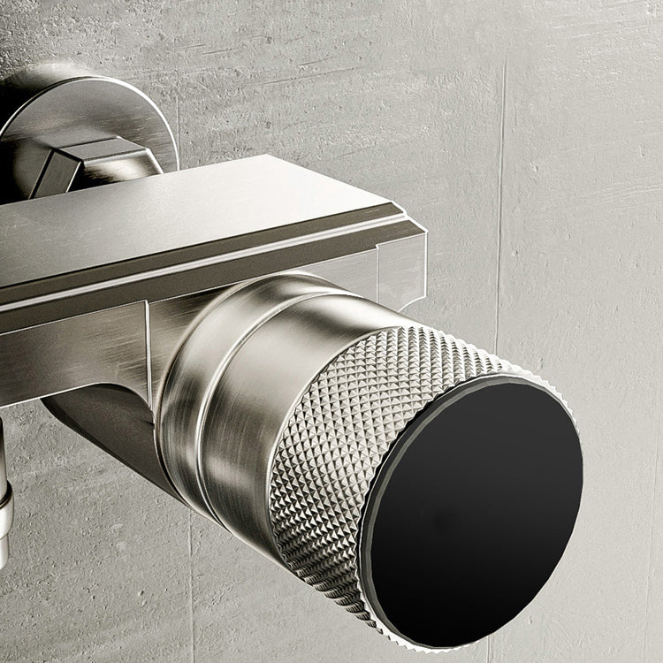 Modern Style Shower System Handle Knob Rectangle Wall Mounted Copper Shower System Clearhalo 'Bathroom Remodel & Bathroom Fixtures' 'Home Improvement' 'home_improvement' 'home_improvement_shower_faucets' 'Shower Faucets & Systems' 'shower_faucets' 'Showers & Bathtubs Plumbing' 'Showers & Bathtubs' 6366215