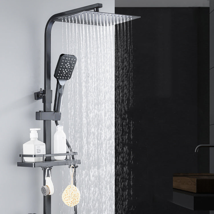 Modern Style Shower System Handle Lever Wall Mounted Copper Shower System Clearhalo 'Bathroom Remodel & Bathroom Fixtures' 'Home Improvement' 'home_improvement' 'home_improvement_shower_faucets' 'Shower Faucets & Systems' 'shower_faucets' 'Showers & Bathtubs Plumbing' 'Showers & Bathtubs' 6366236