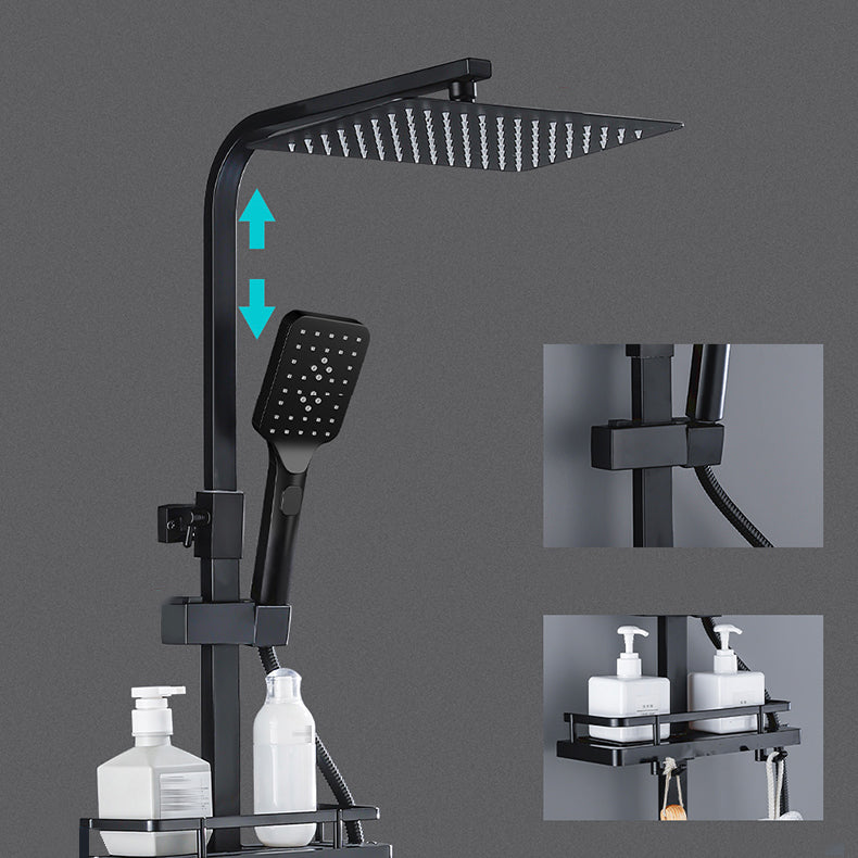 Modern Style Shower System Handle Lever Wall Mounted Copper Shower System Clearhalo 'Bathroom Remodel & Bathroom Fixtures' 'Home Improvement' 'home_improvement' 'home_improvement_shower_faucets' 'Shower Faucets & Systems' 'shower_faucets' 'Showers & Bathtubs Plumbing' 'Showers & Bathtubs' 6366259