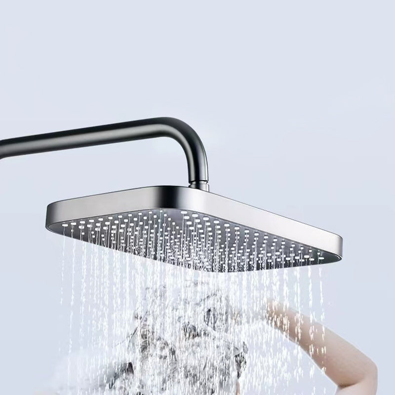 Modern Adjustable Swivel Shower Metal Shower Head Shower Faucet on Wall Clearhalo 'Bathroom Remodel & Bathroom Fixtures' 'Home Improvement' 'home_improvement' 'home_improvement_shower_faucets' 'Shower Faucets & Systems' 'shower_faucets' 'Showers & Bathtubs Plumbing' 'Showers & Bathtubs' 6366298