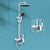 Contemporary Shower System Adjustable Shower Head Slide Bar Wall Mounted Shower Set White Temperature Control Clearhalo 'Bathroom Remodel & Bathroom Fixtures' 'Home Improvement' 'home_improvement' 'home_improvement_shower_faucets' 'Shower Faucets & Systems' 'shower_faucets' 'Showers & Bathtubs Plumbing' 'Showers & Bathtubs' 6366314