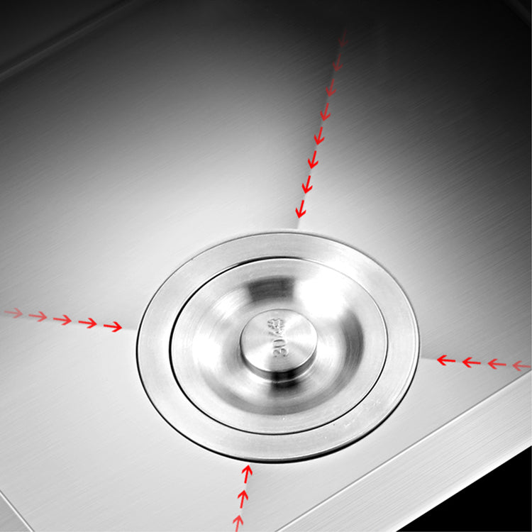 Classic Kitchen Sink Stainless Steel Corrosion Resistant Kitchen Sink with Basket Strainer Clearhalo 'Home Improvement' 'home_improvement' 'home_improvement_kitchen_sinks' 'Kitchen Remodel & Kitchen Fixtures' 'Kitchen Sinks & Faucet Components' 'Kitchen Sinks' 'kitchen_sinks' 6366511