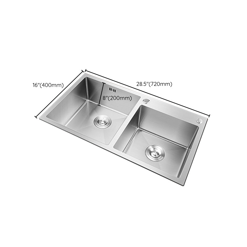 Classic Kitchen Sink Stainless Steel Corrosion Resistant Kitchen Sink with Basket Strainer Clearhalo 'Home Improvement' 'home_improvement' 'home_improvement_kitchen_sinks' 'Kitchen Remodel & Kitchen Fixtures' 'Kitchen Sinks & Faucet Components' 'Kitchen Sinks' 'kitchen_sinks' 6366515