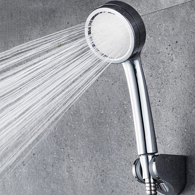 Modern Handheld Shower Head 5-Spray Patterns Chrome Round Wall-Mount Shower Head Clearhalo 'Bathroom Remodel & Bathroom Fixtures' 'Home Improvement' 'home_improvement' 'home_improvement_shower_heads' 'Shower Heads' 'shower_heads' 'Showers & Bathtubs Plumbing' 'Showers & Bathtubs' 6366939