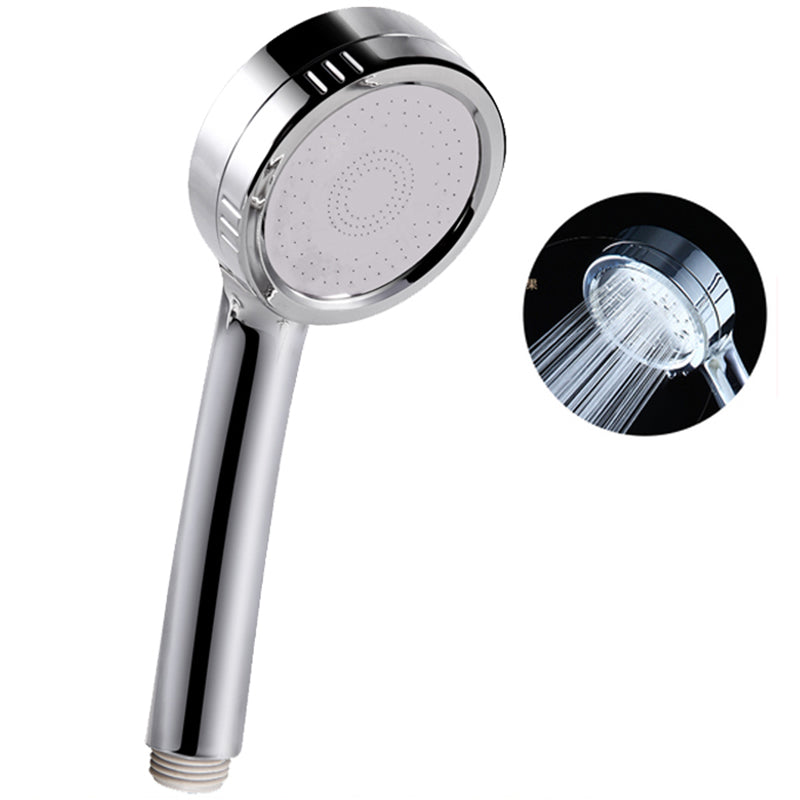 Modern Handheld Shower Head 5-Spray Patterns Chrome Round Wall-Mount Shower Head Hand Shower Clearhalo 'Bathroom Remodel & Bathroom Fixtures' 'Home Improvement' 'home_improvement' 'home_improvement_shower_heads' 'Shower Heads' 'shower_heads' 'Showers & Bathtubs Plumbing' 'Showers & Bathtubs' 6366940