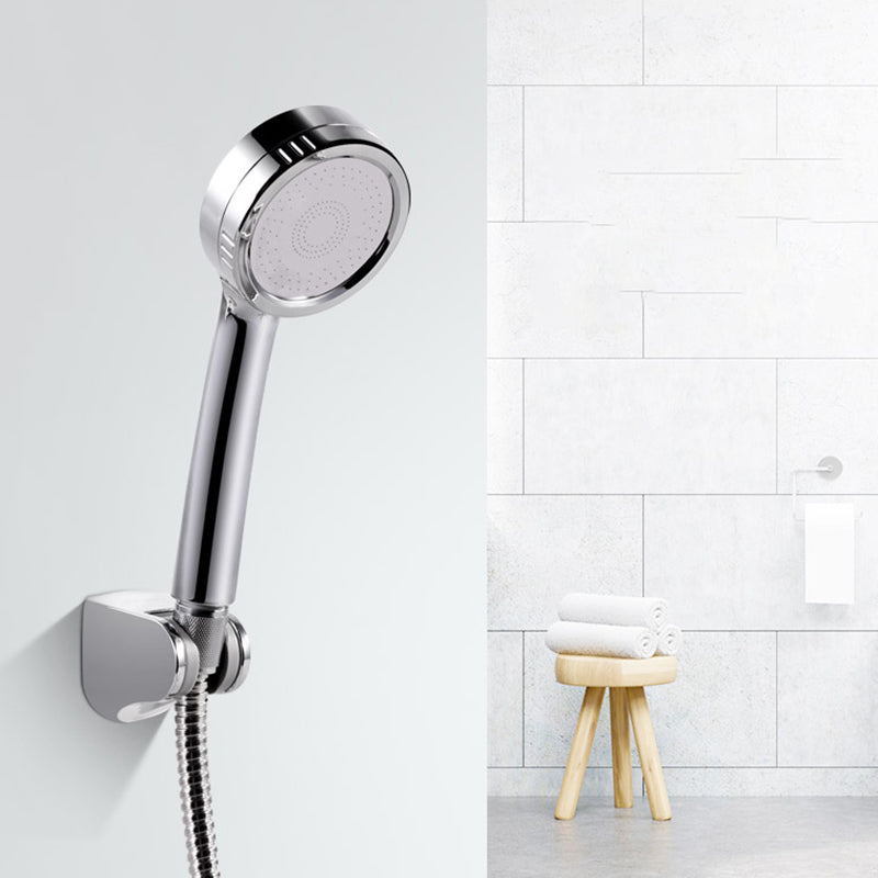 Modern Handheld Shower Head 5-Spray Patterns Chrome Round Wall-Mount Shower Head Clearhalo 'Bathroom Remodel & Bathroom Fixtures' 'Home Improvement' 'home_improvement' 'home_improvement_shower_heads' 'Shower Heads' 'shower_heads' 'Showers & Bathtubs Plumbing' 'Showers & Bathtubs' 6366943