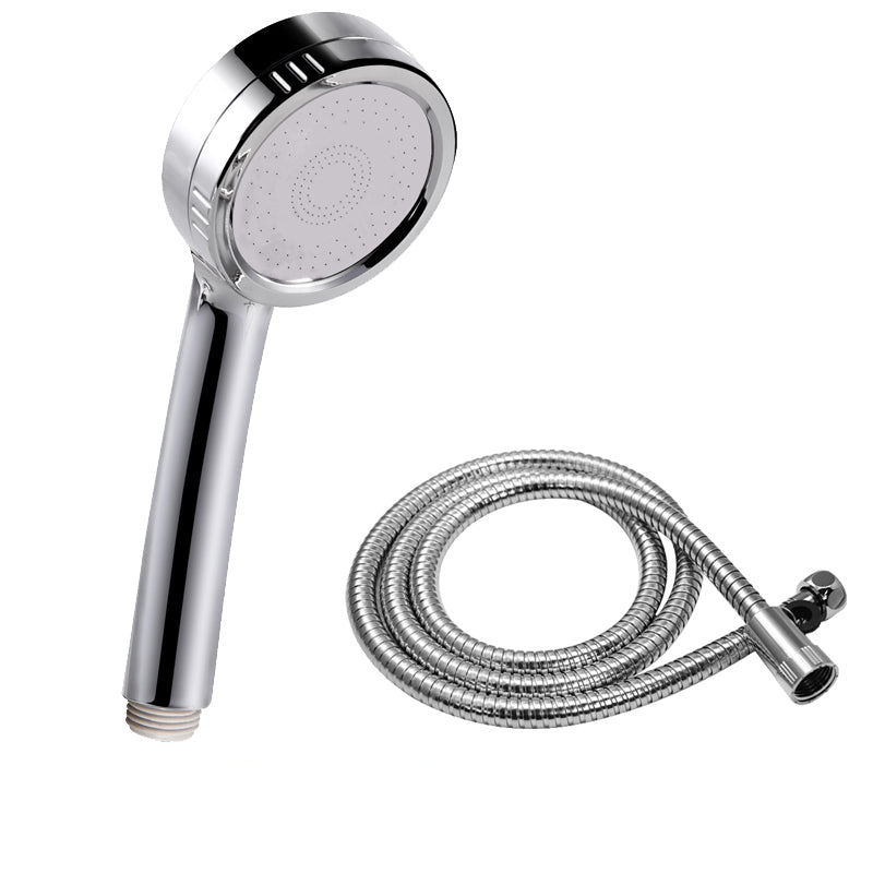 Modern Handheld Shower Head 5-Spray Patterns Chrome Round Wall-Mount Shower Head Shower Head with Hose Clearhalo 'Bathroom Remodel & Bathroom Fixtures' 'Home Improvement' 'home_improvement' 'home_improvement_shower_heads' 'Shower Heads' 'shower_heads' 'Showers & Bathtubs Plumbing' 'Showers & Bathtubs' 6366944