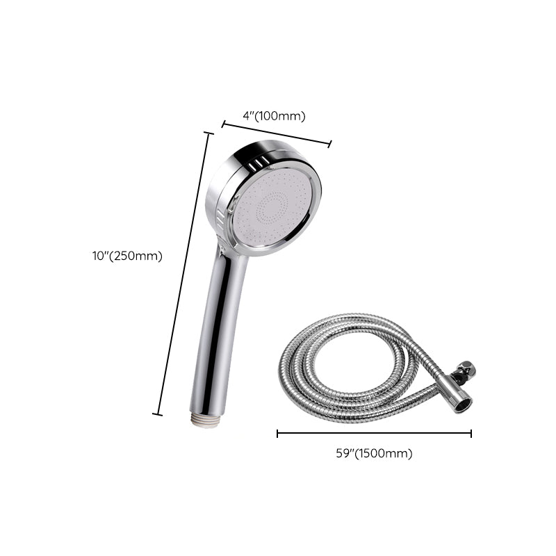 Modern Handheld Shower Head 5-Spray Patterns Chrome Round Wall-Mount Shower Head Clearhalo 'Bathroom Remodel & Bathroom Fixtures' 'Home Improvement' 'home_improvement' 'home_improvement_shower_heads' 'Shower Heads' 'shower_heads' 'Showers & Bathtubs Plumbing' 'Showers & Bathtubs' 6366953